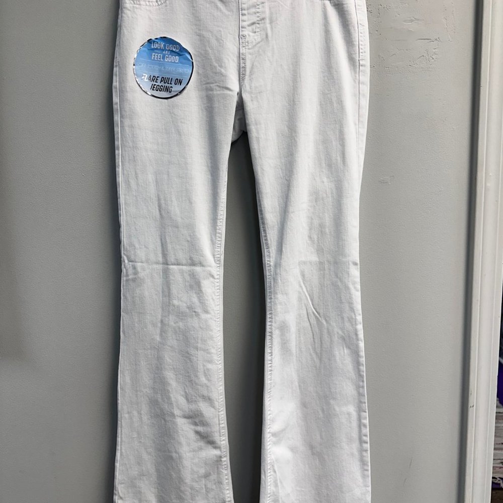 White Cello Mid Rise Flare Jegging